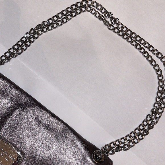 Michael Kors Purse Metallic Grey - Picture 2 of 8